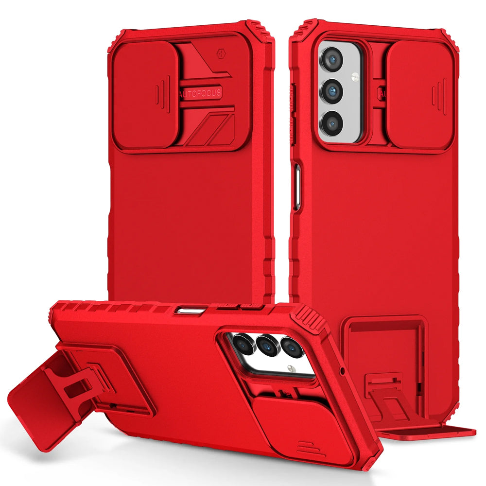 [ FREE SHIPPING] FOR SAMSUNG A15 PHONE CASE HARD SLIDING LENS PROTECT KICKSTAND BACK COVER