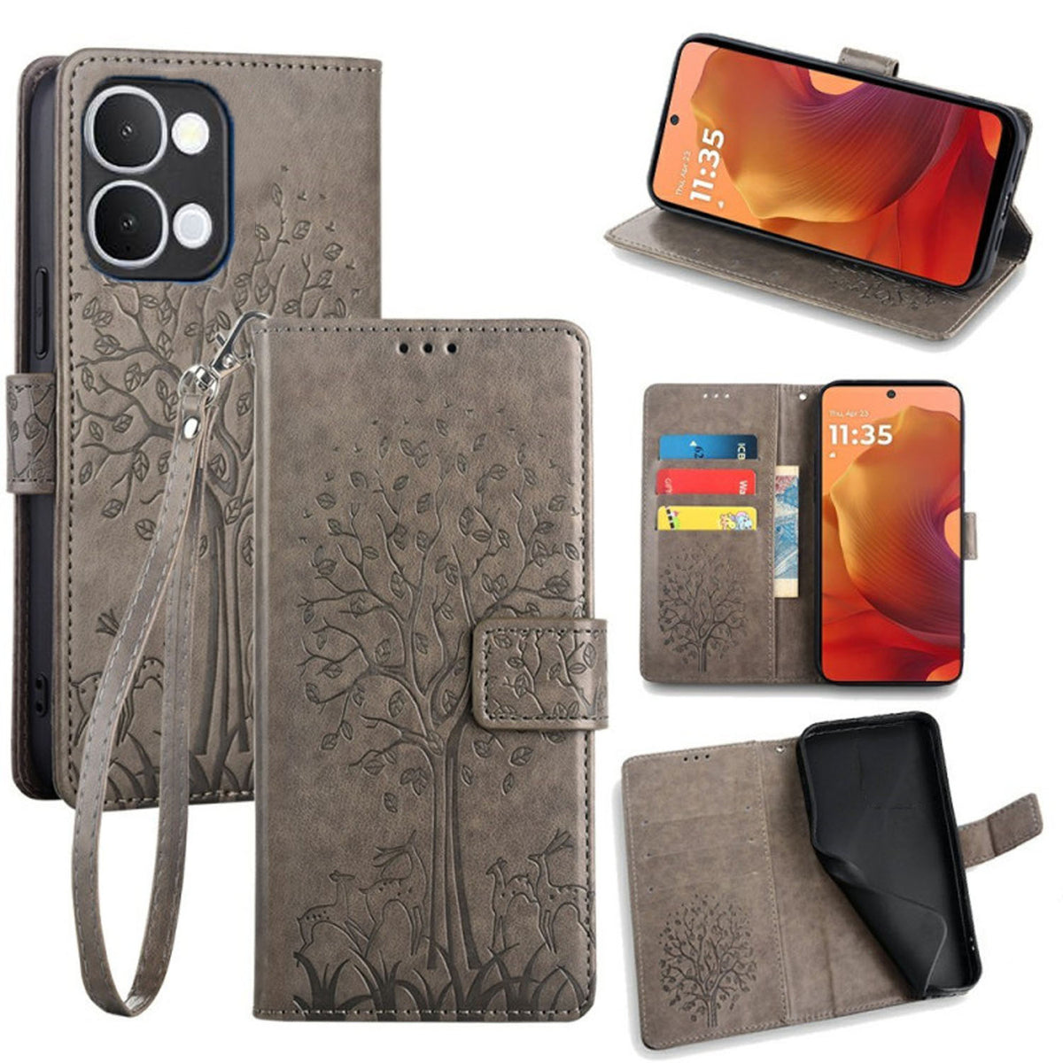 [FREE SHIPPING] BLOSSOM TREE FLIP CASE FOR VIVO Y31D/Y500i