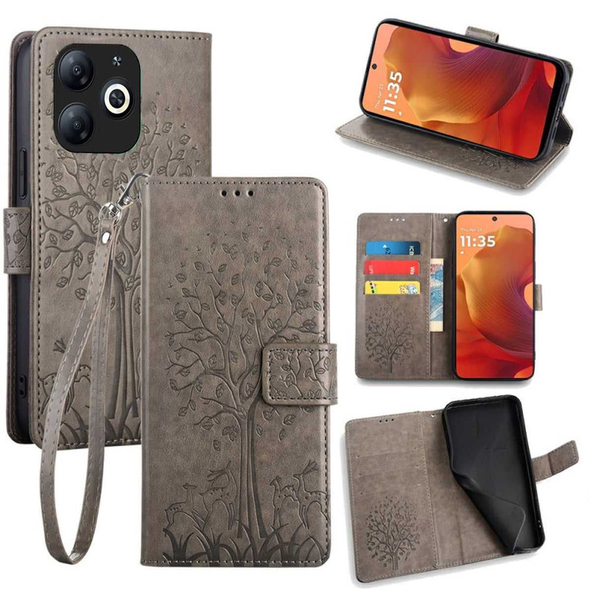 [FREE SHIPPING] BLOSSOM TREE FLIP CASE FOR INFINIX HOT 40i/ SPARK 20/ SPARK 20C/ SMART 8/ SMART 8 PRO/ SPARK GO 2024