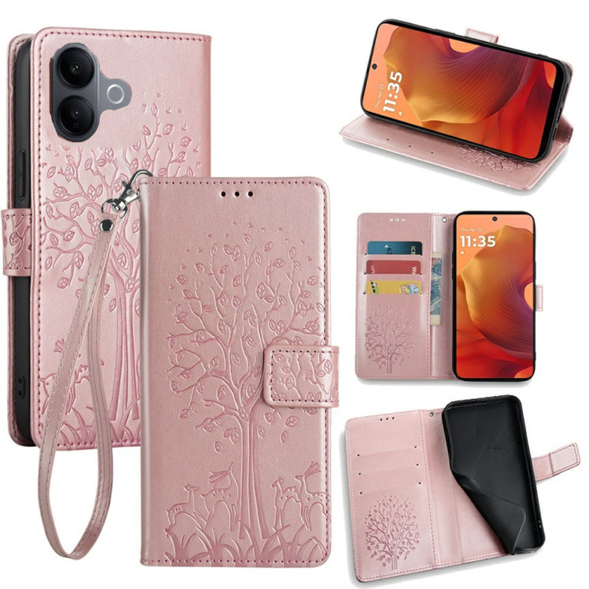 [FREE SHIPPING] BLOSSOM TREE FLIP CASE FOR VIVO V60 LITE
