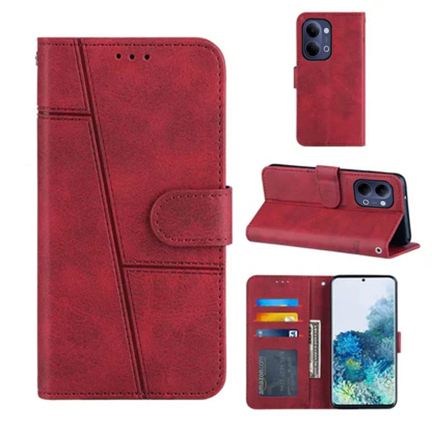 [FREE SHIPPING] BOOKLET LEATHER CASE FOR VIVO Y05