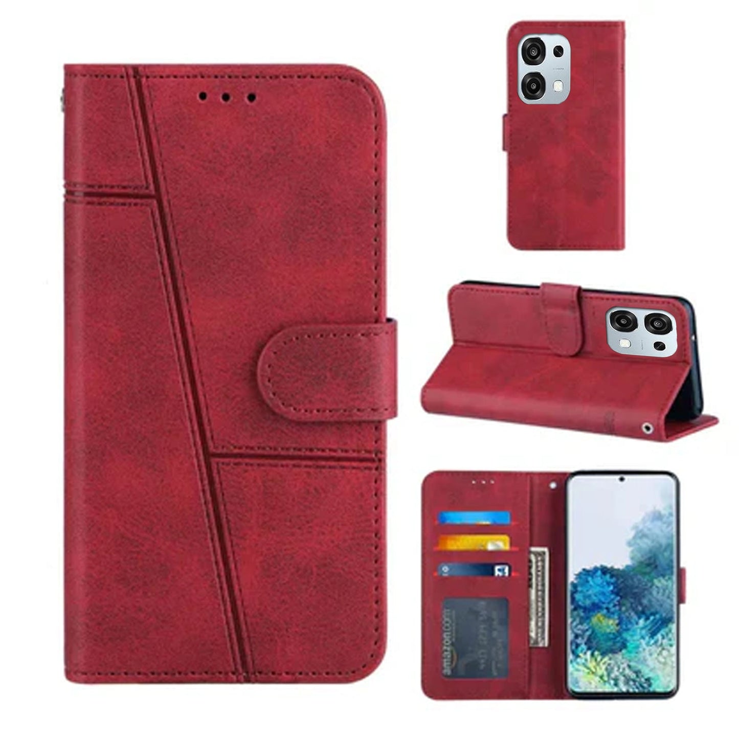 BOOKLET LEATHER FLIP WALLET CASE