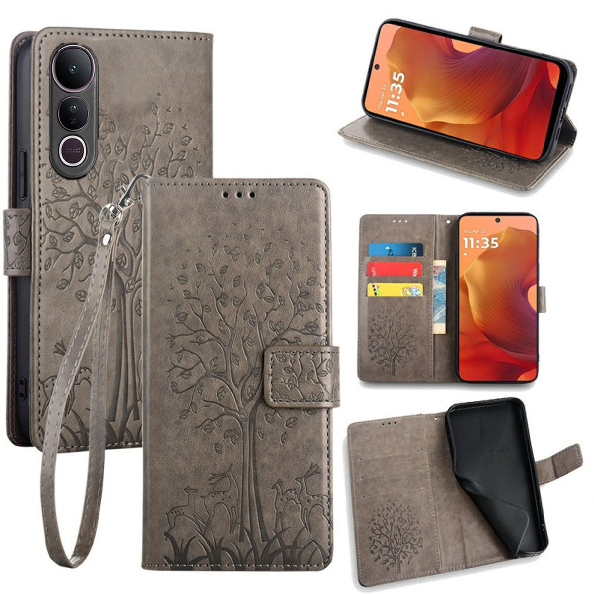 [FREE SHIPPING] BLOSSOM TREE FLIP CASE FOR VIVO V50 LITE