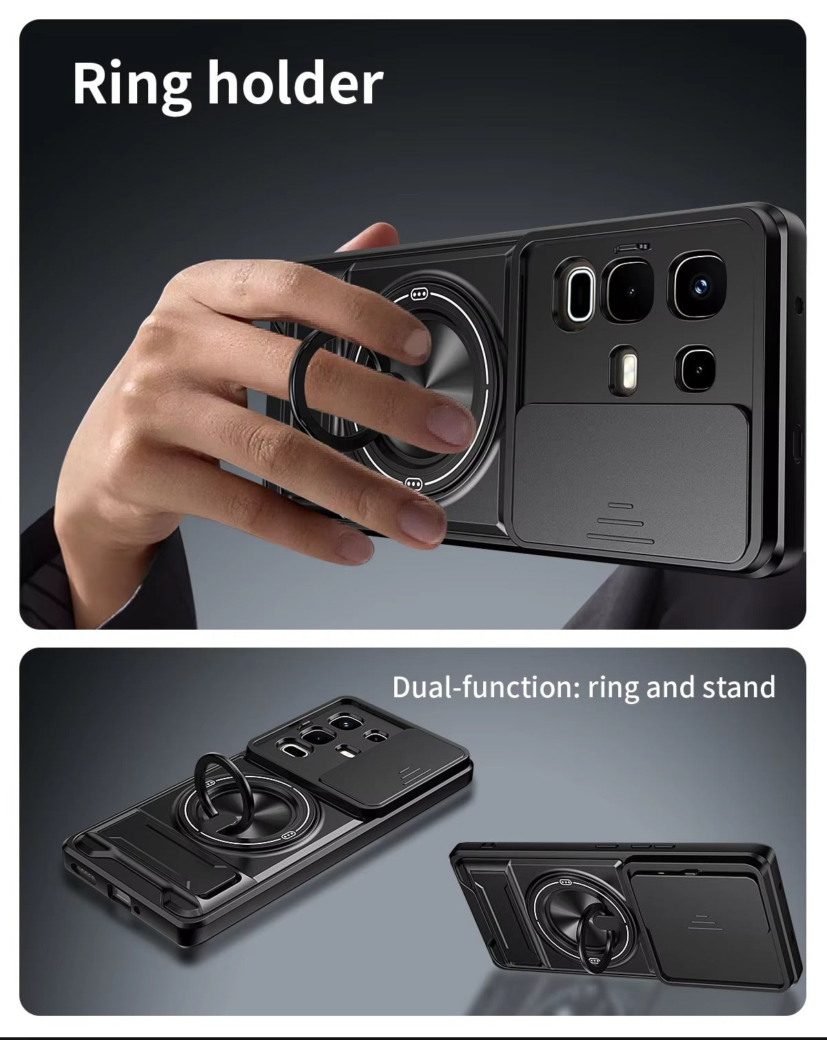 CAMERA GUARD KICKSTAND CASE FOR INFINIX MODELS