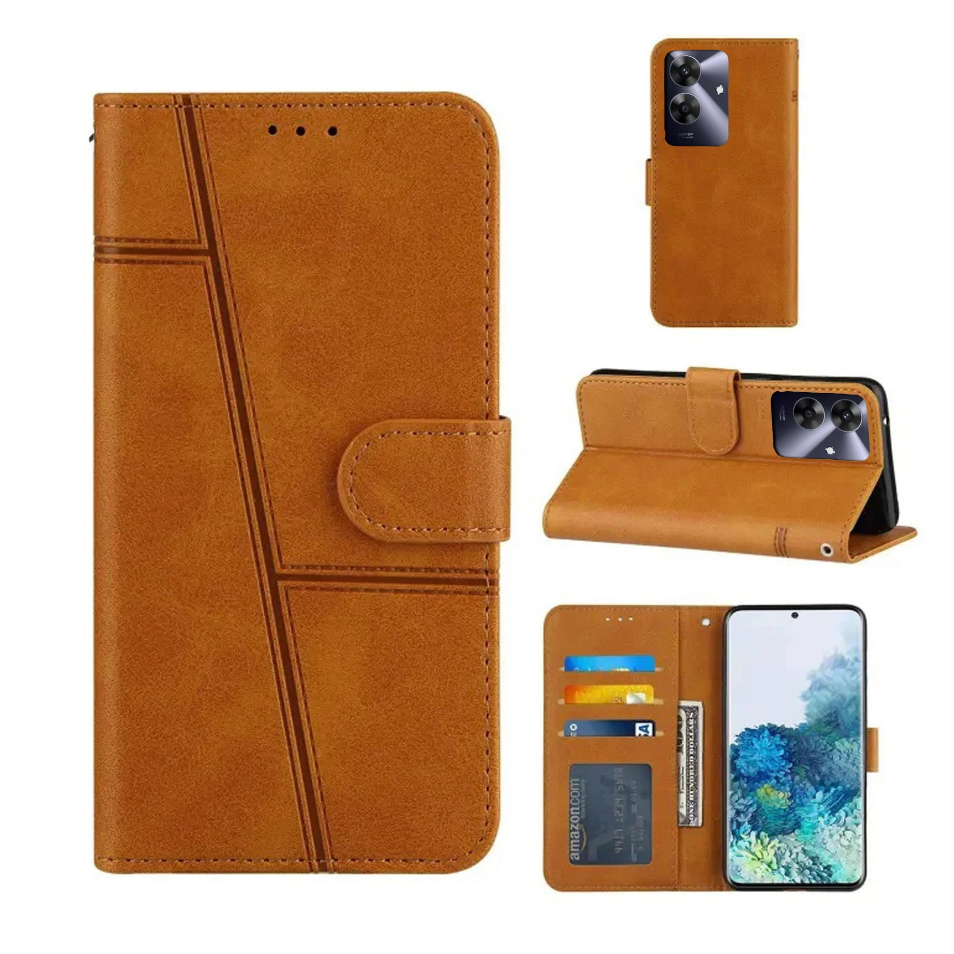[FREE SHIPPING] BOOKLET LEATHER CASE FOR REALME NOTE 60