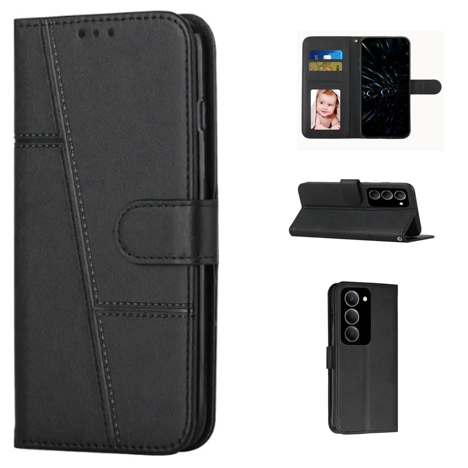[FREE SHIPPING] BOOKLET LEATHER CASE FOR REDMI 15