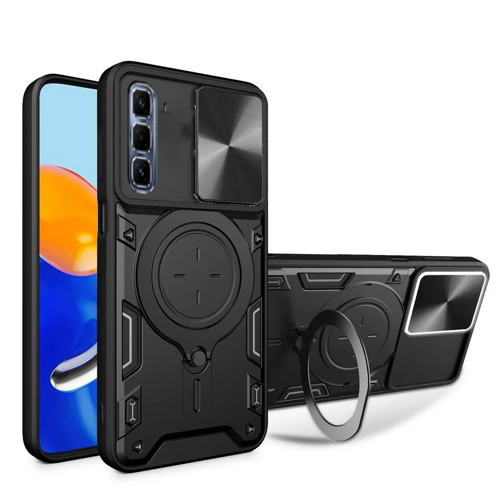 [FREE SHIPPING] METAL RING CASE FOR INFINIX HOT 50 PRO