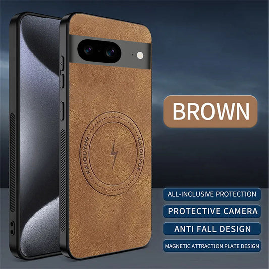 [FREE SHIPPING] SLIM MAGSAFE LEATHER CASE FOR GOOGLE PIXEL 8