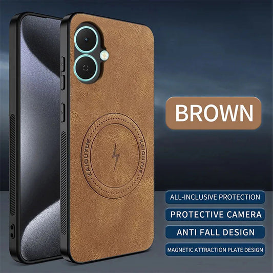 [FREE SHIPPING] SLIM MAGSAFE LEATHER CASE FOR TECNO SPARK GO 2