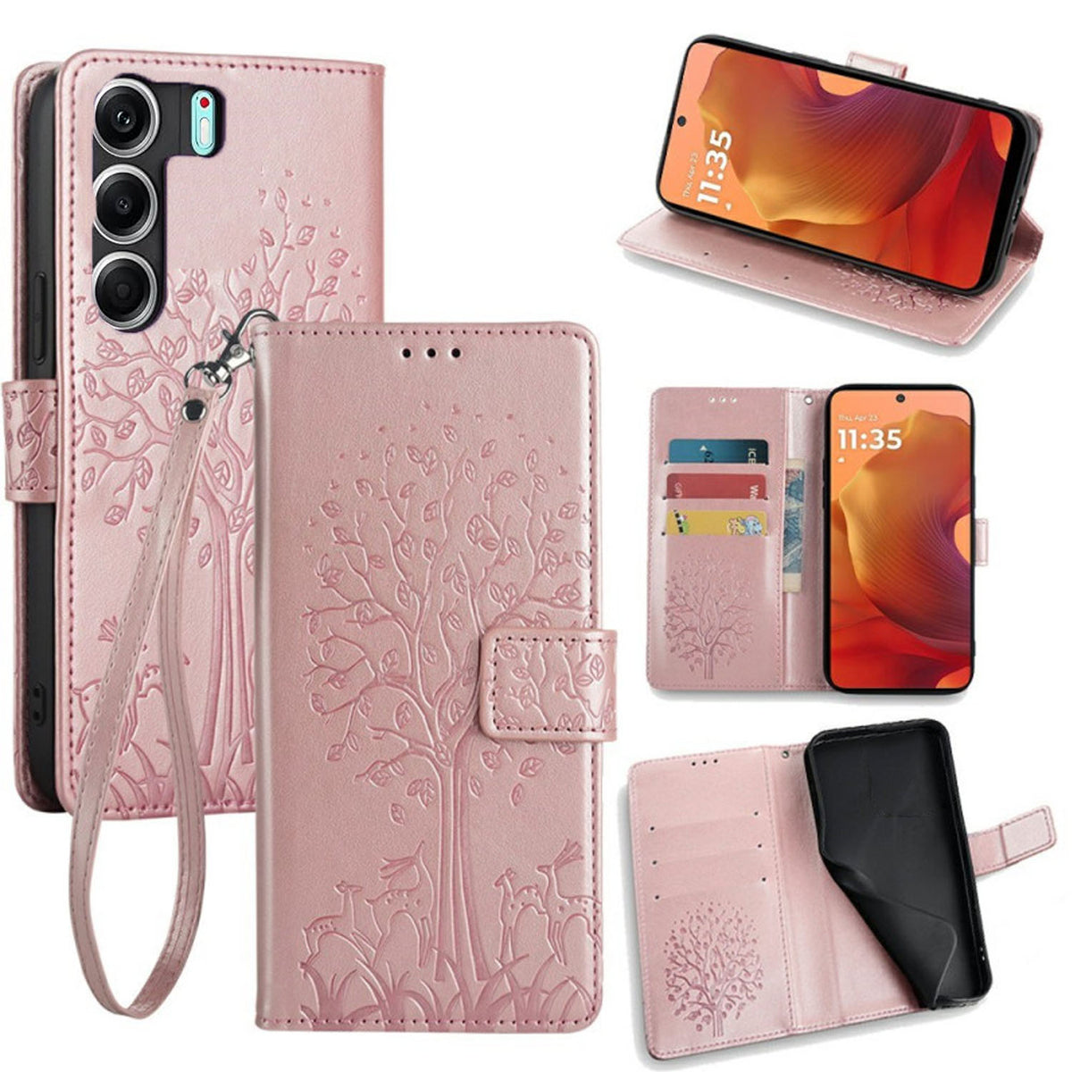 [FREE SHIPPING] BLOSSOM TREE FLIP CASE FOR TECNO CAMON 40/CAMON 40 PRO