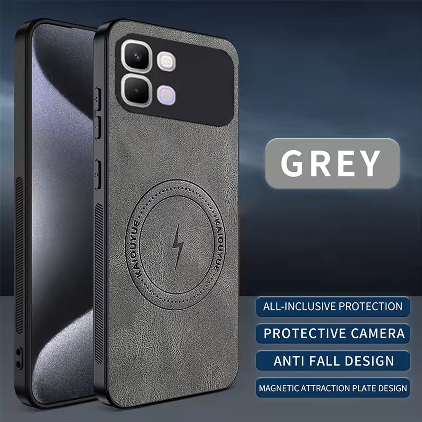 [FREE SHIPPING] SLIM MAGSAFE LEATHER CASE FOR INFINIX NOTE 60 PRO