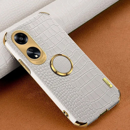 [ FREE SHIPPING] Crocodile Pattern Leather Case For Oppo A58