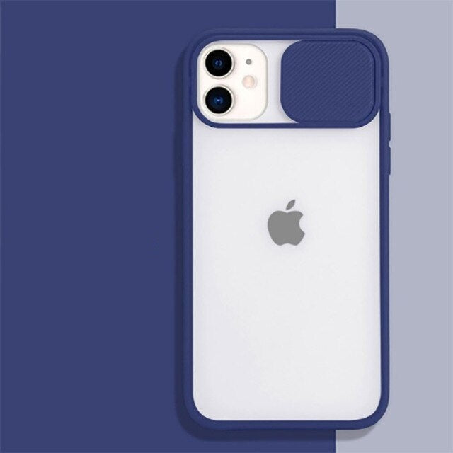 [FREE SHIPPING] Slide Camera Lens Protection Shockproof Case For IPhone 12 Pro Max - Blue