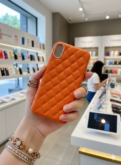 [ FREE SHIPPING] Diamond Camera Lens hard leather Phone Case For Iphone Xs Max