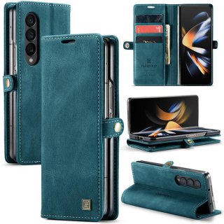 [FREE SHIPPING] CASEME RETRO LEATHER CASE FOR SAMSUNG Z FOLD 4 BOOK STYLE FLIP WALLET MAGNETIC COVER CARD SLOTS CASE FOR SAMSUNG Z-FOLD 4