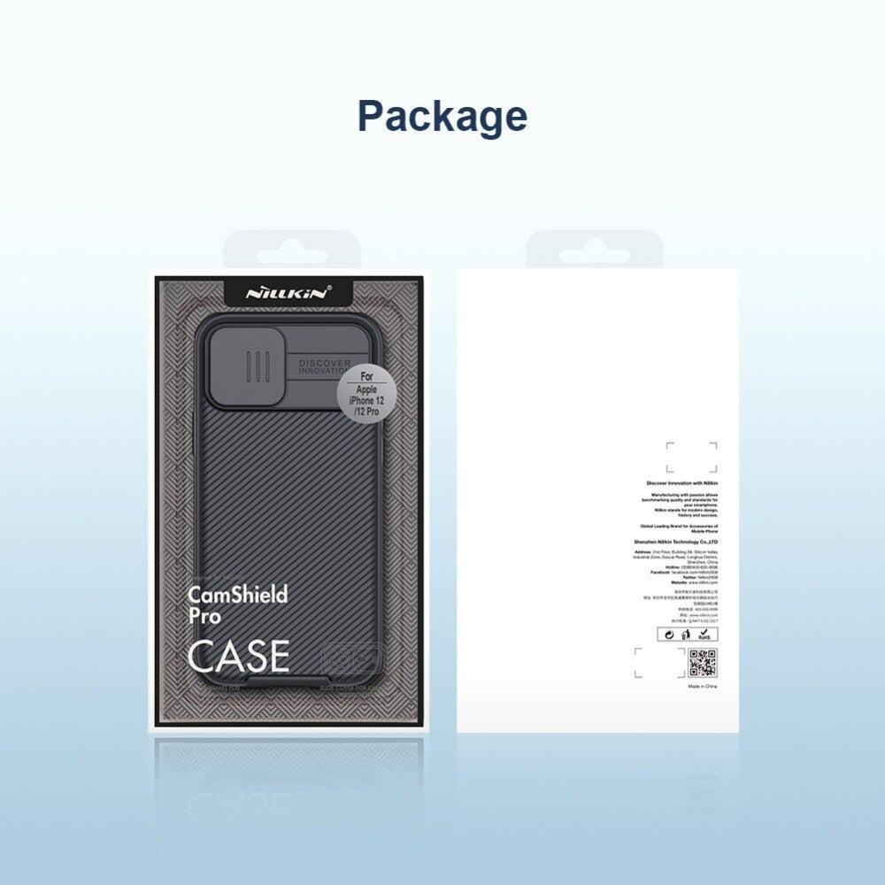 NILLKIN Slide Cover Camera Protection Back Cover for iPhone 12 Pro Max – Black