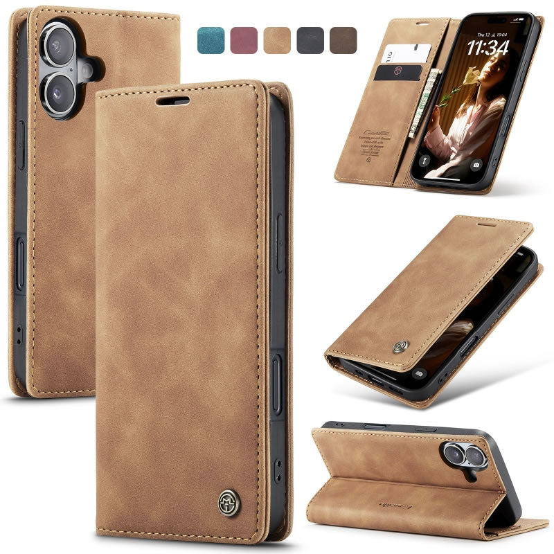 [FREE SHIPPING] CASEME RETRO FLIP LEATHER WALLET CASE FOR IPHONE 17