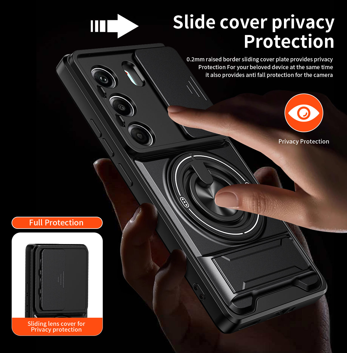 [FREE SHIPPING] CAMERA GUARD KICKSTAND CASE FOR TECNO CAMON 40/CAMON 40 PRO