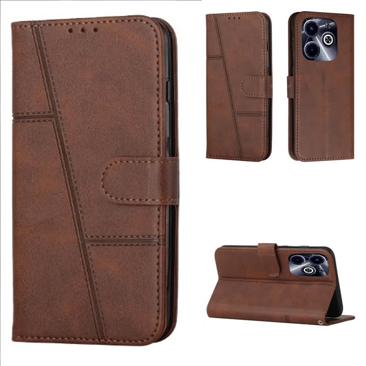 [FREE SHIPPING] BOOKLET LEATHER CASE FOR INFINIX HOT 40i/ SMART 20/ SMART 20C/ SMART 8/ SMART 8 PRO/ SPARK GO 2024
