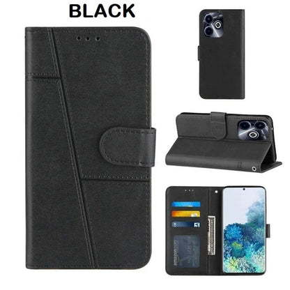 [FREE SHIPPING] BOOKLET LEATHER CASE FOR INFINIX HOT 40i/ SMART 20/ SMART 20C/ SMART 8/ SMART 8 PRO/ SPARK GO 2024